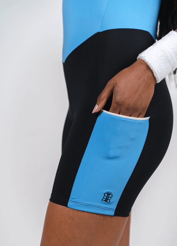 Evolve Jumpsuit - Black & Blue