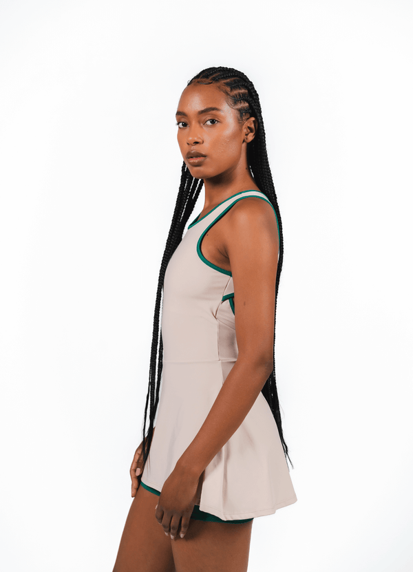 Dual Dress - Sand & Green