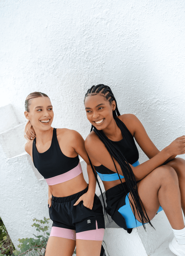 Dual Motion Sport Bra - Black & Pink