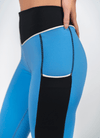 Evolve Power Legging - Black & Blue