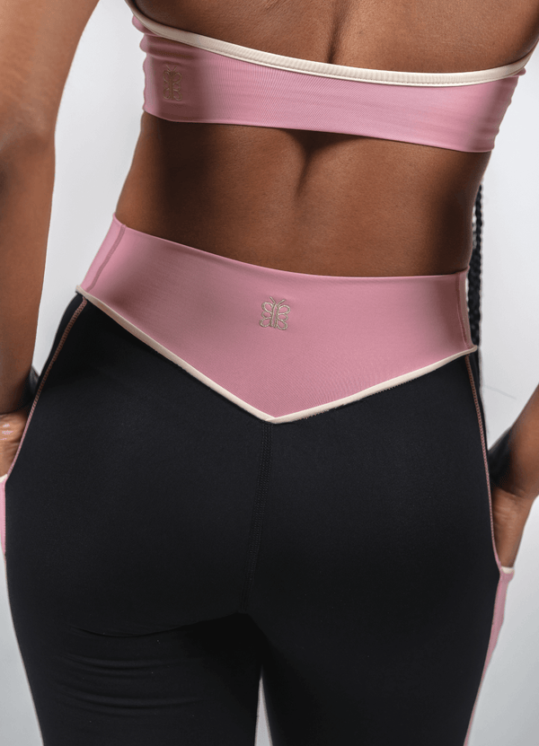 Evolve Power Legging - Black & Pink